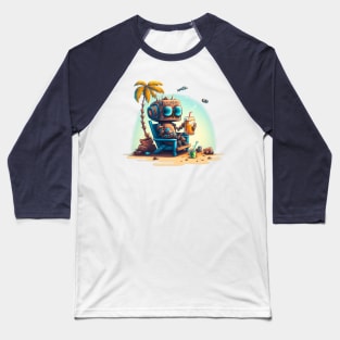 Retired robot under the palm tree Baseball T-Shirt